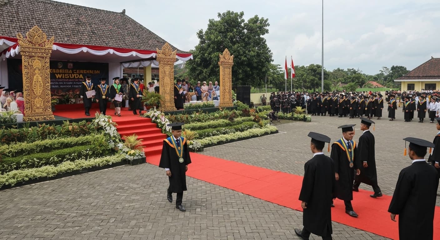 Abschlussfeier (Wisuda) — Einhaltung