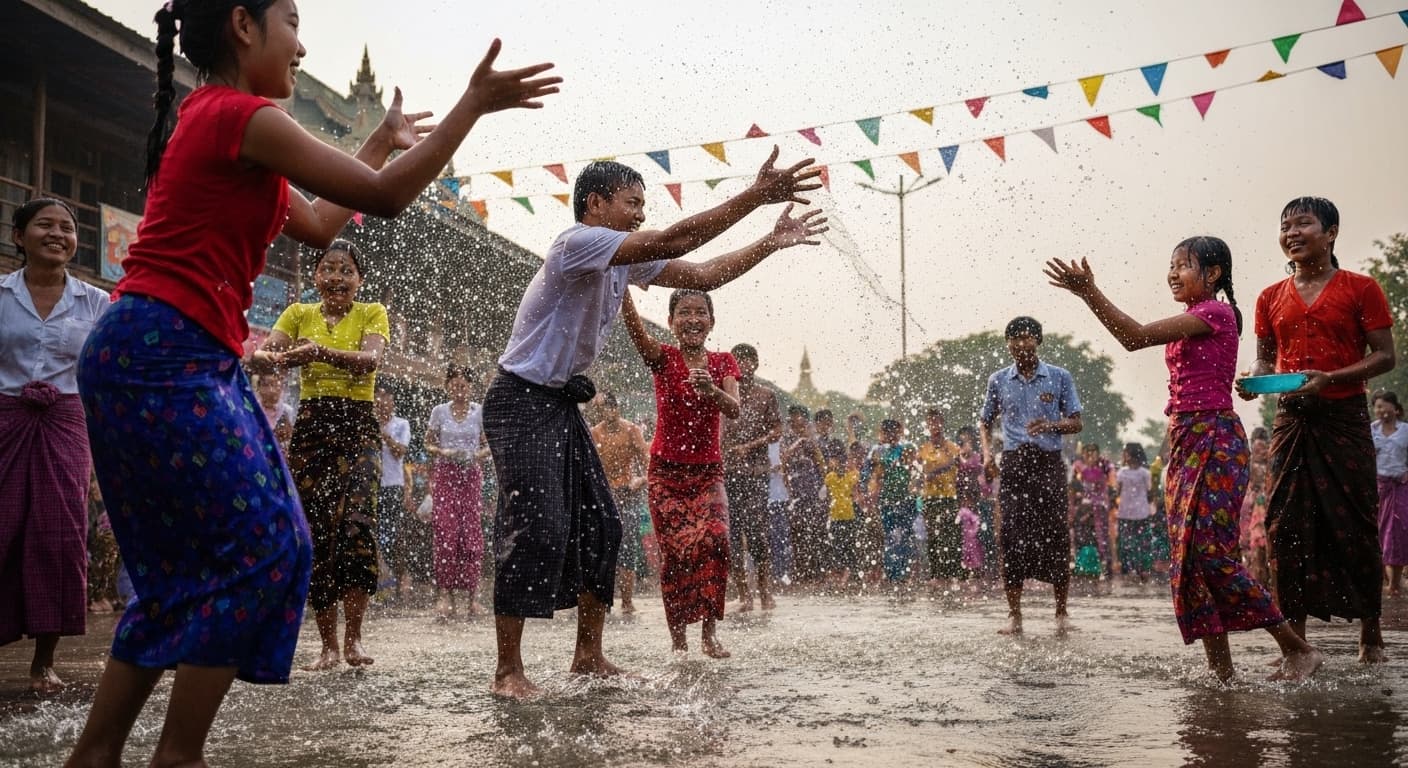 Thingyan Water Festival — Jour férié